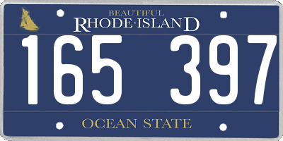 RI license plate 165397