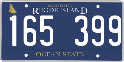 RI license plate 165399