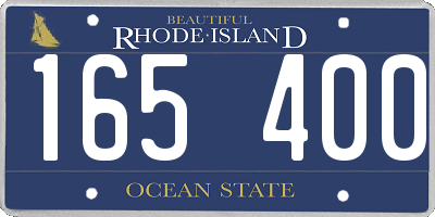 RI license plate 165400