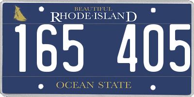 RI license plate 165405