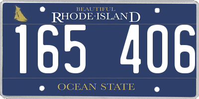 RI license plate 165406