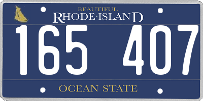 RI license plate 165407