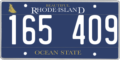 RI license plate 165409