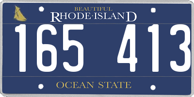 RI license plate 165413