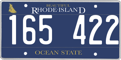RI license plate 165422