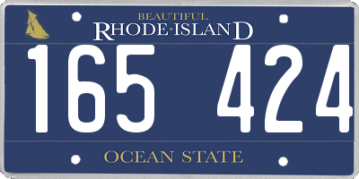 RI license plate 165424