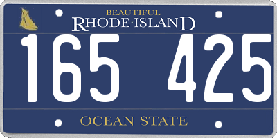 RI license plate 165425