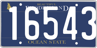RI license plate 16543