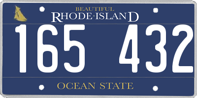 RI license plate 165432