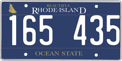 RI license plate 165435
