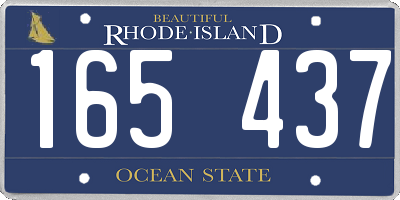 RI license plate 165437