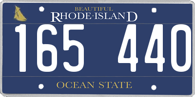 RI license plate 165440