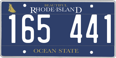 RI license plate 165441