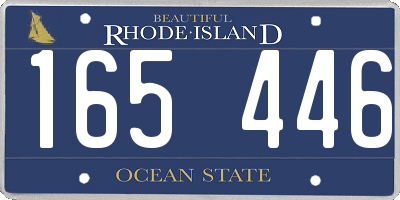 RI license plate 165446