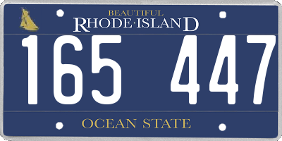 RI license plate 165447
