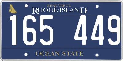 RI license plate 165449