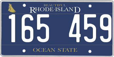 RI license plate 165459