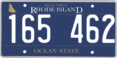 RI license plate 165462