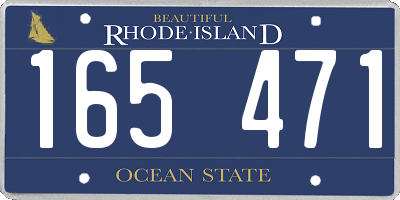 RI license plate 165471
