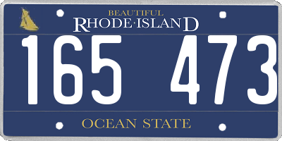 RI license plate 165473