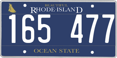 RI license plate 165477