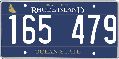RI license plate 165479