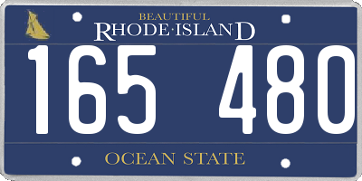 RI license plate 165480