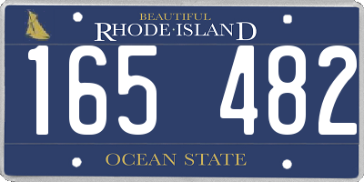 RI license plate 165482
