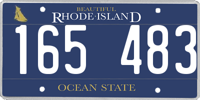 RI license plate 165483