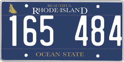 RI license plate 165484