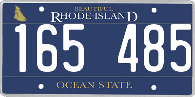 RI license plate 165485