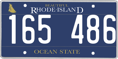 RI license plate 165486