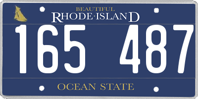 RI license plate 165487