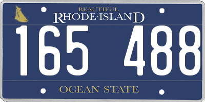 RI license plate 165488