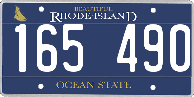RI license plate 165490