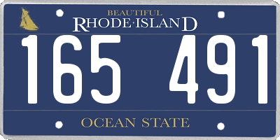 RI license plate 165491