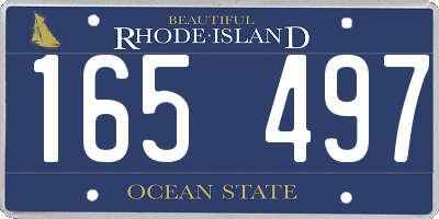RI license plate 165497