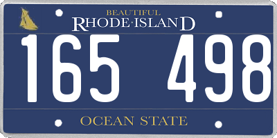RI license plate 165498