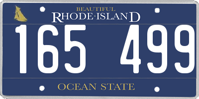 RI license plate 165499