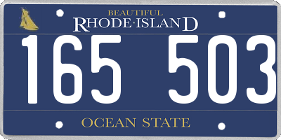 RI license plate 165503