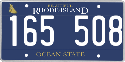 RI license plate 165508