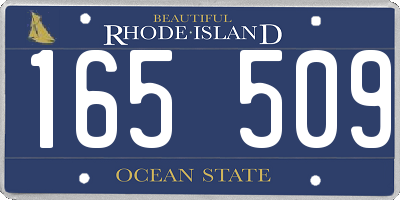 RI license plate 165509