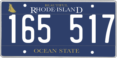 RI license plate 165517