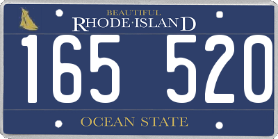 RI license plate 165520