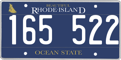 RI license plate 165522