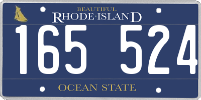 RI license plate 165524