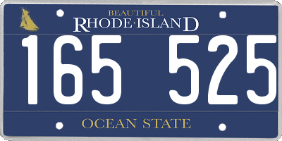 RI license plate 165525
