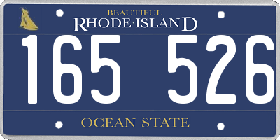 RI license plate 165526