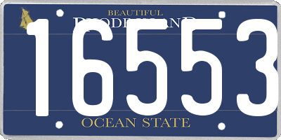 RI license plate 16553