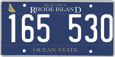 RI license plate 165530